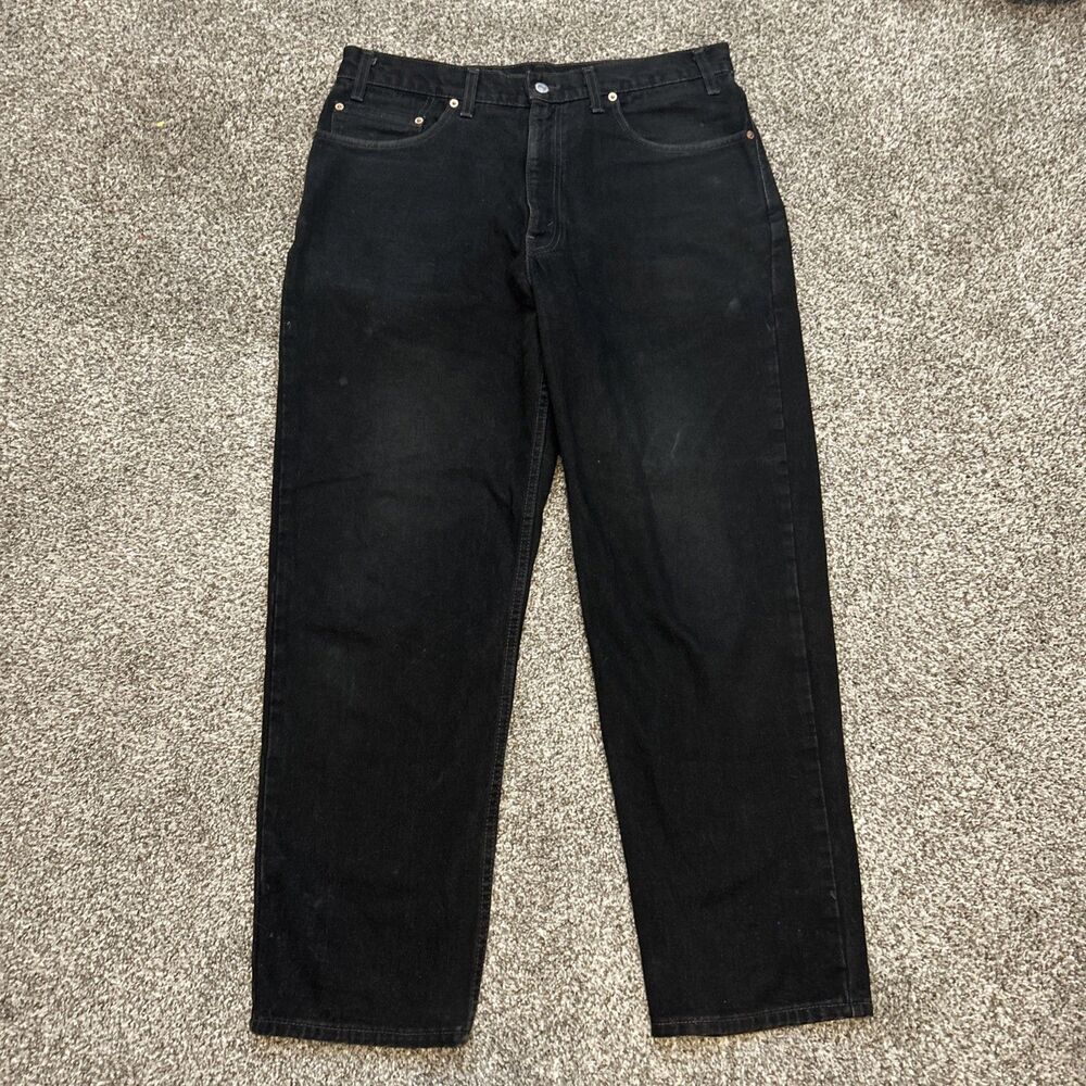 Vintage Levis 550 Jeans Mens 36x30 Black Loose Baggy Relaxed Fit 90s Y2K